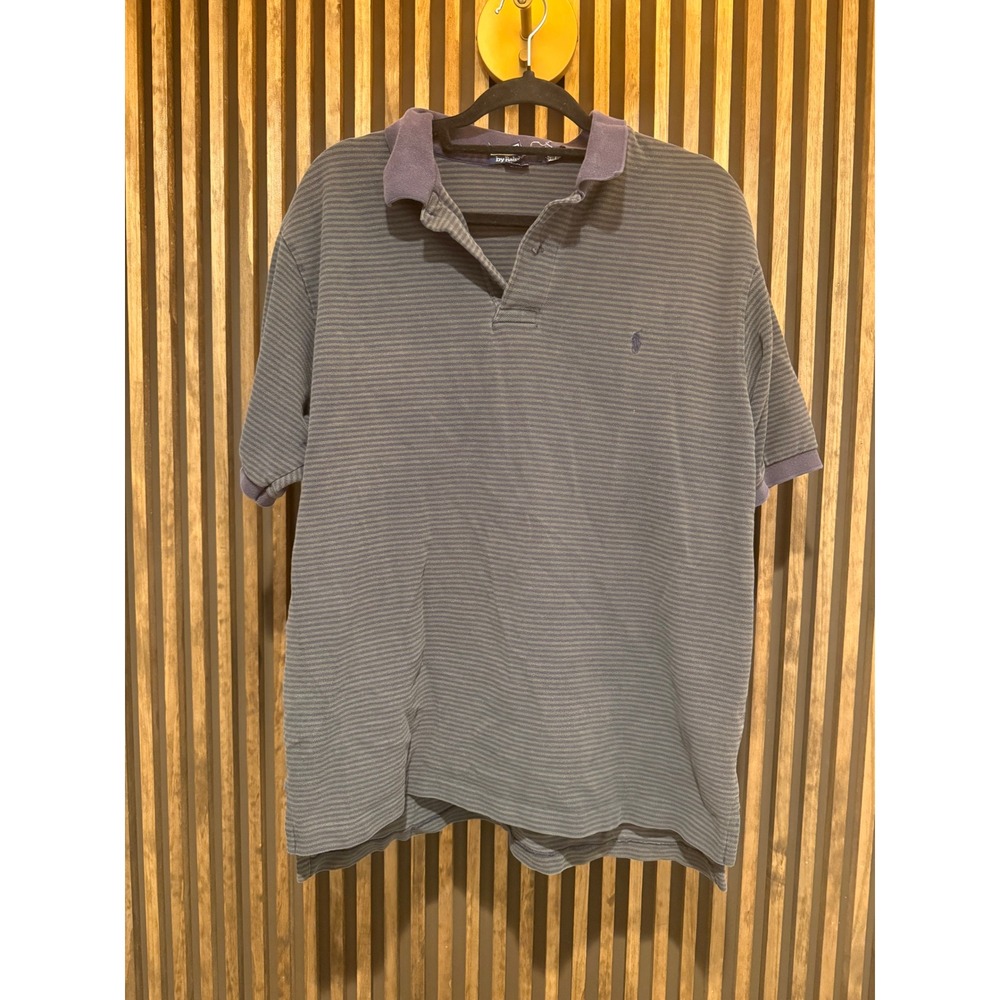 Ralph Lauren Mens XL Striped Short Sleeve Polo Shirt Cotton